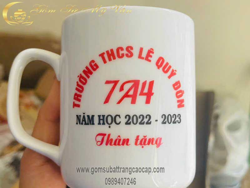 Cốc sứ trắng nhiều mẫu in logo theo yêu cầu Gốm Sứ Bát Tràng