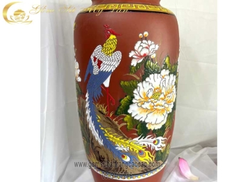 Lọ Gốm dáng Ống Dù Gốm Sứ Bát Tràng